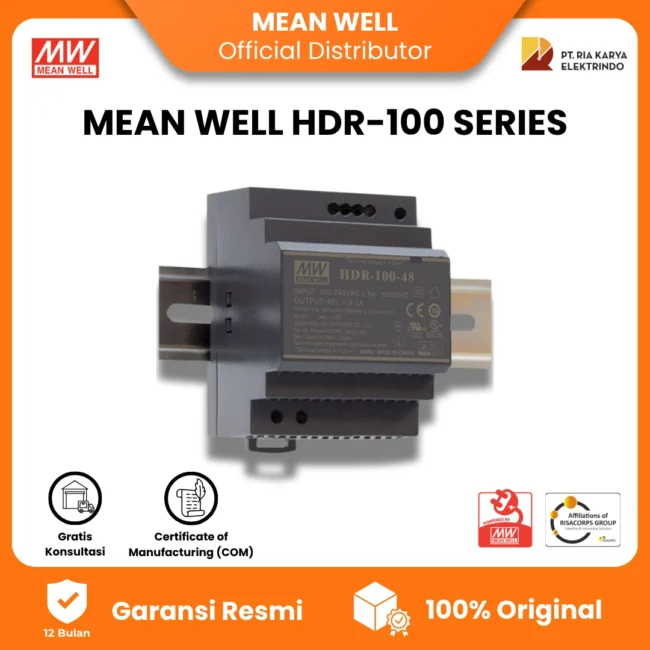 Mean Well HDR-100 Series Ultra Slim Step Shape DIN Rail Power Supply