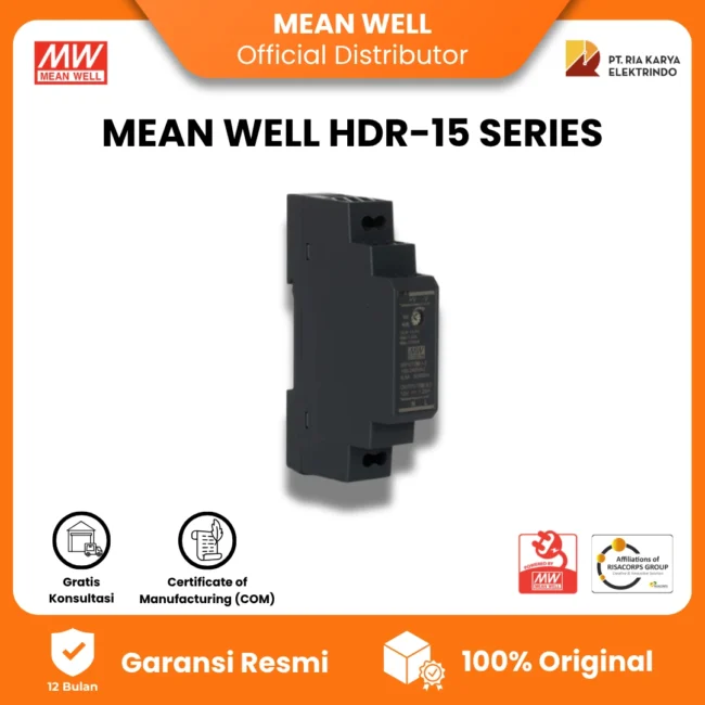 Mean Well HDR-15 Series Ultra Slim Step Shape DIN Rail Power Supply