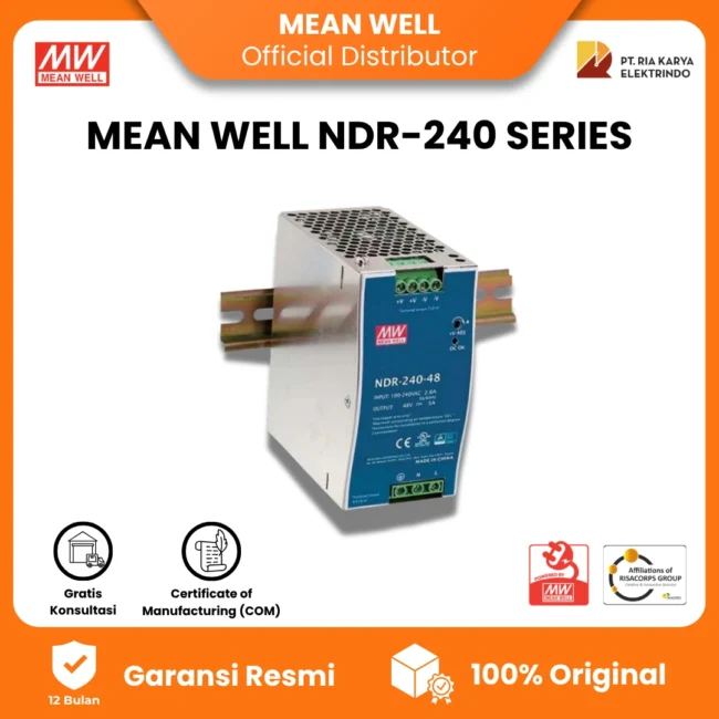 Mean Well NDR-240 Series Slim DIN Rail Power Supply