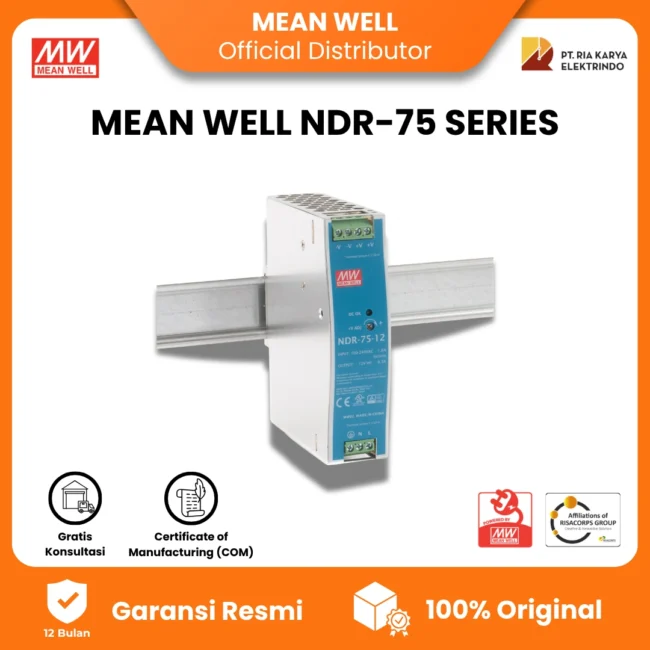 Mean Well NDR-75 Series Slim DIN Rail Power Supply